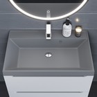 Раковина Uperwood Classic Quartz 70 см, кварцевая, серая матовая, бетон - Фото 2