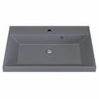 Раковина Uperwood Classic Quartz 70 см, кварцевая, серая матовая, бетон - Фото 5