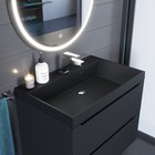Раковина Uperwood Classic Quartz 70 см, кварцевая, черная матовая, уголь - фото 13304798