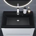 Раковина Uperwood Classic Quartz 70 см, кварцевая, черная матовая, уголь - Фото 2