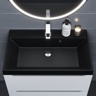 Раковина Uperwood Classic Quartz 70 см, кварцевая, черная матовая, космос - Фото 1