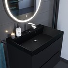 Раковина Uperwood Classic Quartz 70 см, кварцевая, черная матовая, космос - Фото 2