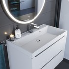 Раковина Uperwood Classic Quartz 80 см, кварцевая, белая матовая, жасмин - Фото 1