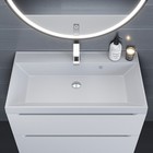 Раковина Uperwood Classic Quartz 80 см, кварцевая, белая матовая, жасмин - Фото 2