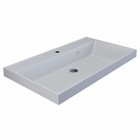 Раковина Uperwood Classic Quartz 80 см, кварцевая, белая матовая, жасмин - Фото 5