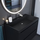 Раковина Uperwood Classic Quartz 80 см, кварцевая, черная матовая, уголь - Фото 1