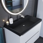 Раковина Uperwood Classic Quartz 80 см, кварцевая, черная матовая, уголь - Фото 2