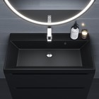 Раковина Uperwood Classic Quartz 80 см, кварцевая, черная матовая, уголь - Фото 4