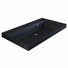 Раковина Uperwood Classic Quartz 80 см, кварцевая, черная матовая, уголь - Фото 5