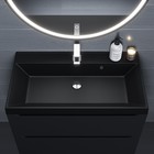 Раковина Uperwood Classic Quartz 80 см, кварцевая, черная матовая, космос - Фото 2