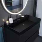 Раковина Uperwood Classic Quartz 80 см, кварцевая, черная матовая, космос - Фото 3