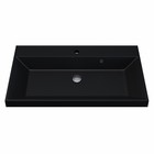 Раковина Uperwood Classic Quartz 80 см, кварцевая, черная матовая, космос - Фото 5