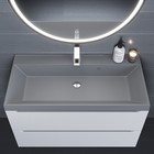 Раковина Uperwood Classic Quartz 90 см, кварцевая, серая матовая, бетон - Фото 2