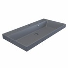Раковина Uperwood Classic Quartz 90 см, кварцевая, серая матовая, бетон - Фото 5
