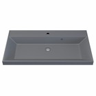 Раковина Uperwood Classic Quartz 90 см, кварцевая, серая матовая, бетон - Фото 6