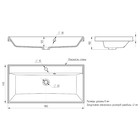 Раковина Uperwood Classic Quartz 90 см, кварцевая, серая матовая, бетон - Фото 8
