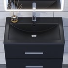 Раковина Uperwood Foster Quartz 70 см, кварцевая, черная матовая, космос - Фото 2