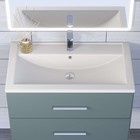 Раковина Uperwood Foster Quartz 80 см, кварцевая, белая матовая, жасмин - Фото 2