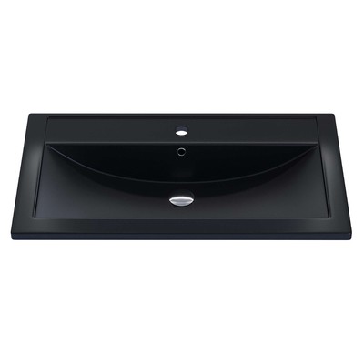 Раковина Uperwood Foster Quartz 80 см, кварцевая, черная матовая, уголь