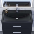 Раковина Uperwood Foster Quartz 80 см, кварцевая, черная матовая, космос - Фото 2