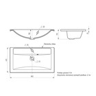 Раковина Uperwood Foster Quartz 80 см, кварцевая, черная матовая, космос - Фото 5
