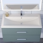 Раковина Uperwood Foster Quartz 90 см, кварцевая, белая матовая, жасмин - Фото 2