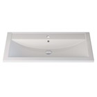 Раковина Uperwood Foster Quartz 90 см, кварцевая, белая матовая, жасмин - Фото 3