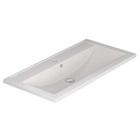 Раковина Uperwood Foster Quartz 90 см, кварцевая, белая матовая, жасмин - Фото 4