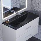 Раковина Uperwood Foster Quartz 90 см, кварцевая, черная матовая, уголь - фото 12929975