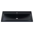 Раковина Uperwood Foster Quartz 90 см, кварцевая, черная матовая, космос - Фото 3