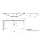 Раковина Uperwood Foster Quartz 100 см, кварцевая, белая матовая, жасмин - фото 12929989