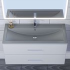 Раковина Uperwood Foster Quartz 100 см, кварцевая, серая матовая, бетон - Фото 2