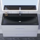 Раковина Uperwood Foster Quartz 100 см, кварцевая, черная матовая, уголь - Фото 2