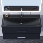 Раковина Uperwood Foster Quartz 100 см, кварцевая, черная матовая, космос - Фото 2