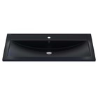 Раковина Uperwood Foster Quartz 100 см, кварцевая, черная матовая, космос - Фото 3