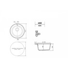 Мойка кухонная кварцевая Ulgran Quartz Nora 485, d=485 мм, цвет 05, бетон - Фото 2