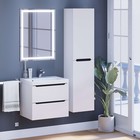 Тумба под раковину Uperwood Tanos, 60 см, подвесная, белая/графит - Фото 7