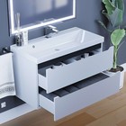 Тумба под раковину Uperwood Tanos, 90 см, подвесная, белая/графит - Фото 3