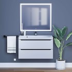 Тумба под раковину Uperwood Tanos, 90 см, подвесная, белая/графит - Фото 4