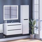 Тумба под раковину Uperwood Tanos, 90 см, подвесная, белая/графит - Фото 7