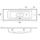 Раковина полувстраиваемая Uperwood Modul 60 см, прямоугольная - фото 13358391