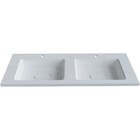 Раковина полувстраиваемая двойная Uperwood Modul 120 см, прямоугольная - фото 12930183