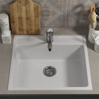 Мойка кухонная из камня Uperwood UPD-104, 530х480 мм, прямоугольная, цвет туман 9630848