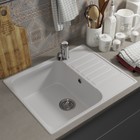 Мойка кухонная из камня Uperwood UPD-202, 600×480 мм, прямоугольная, туман - Фото 1