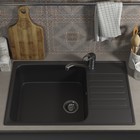 Мойка кухонная из камня Uperwood UPD-400, 740×480 мм, прямоугольная, уголь - Фото 2