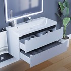 Тумба под раковину Uperwood Tanos, 100 см, подвесная, белая/графит - Фото 3