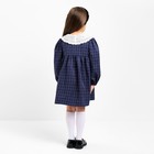 Платье школьное для девочки с воротником синее KAFTAN: School collection, размер 38 (146-152 см) - Фото 3