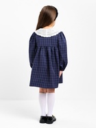 Платье школьное для девочки с воротником синее KAFTAN: School collection, размер 38 (146-152 см) - Фото 6