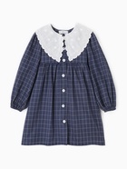 Платье школьное для девочки с воротником синее KAFTAN: School collection, размер 38 (146-152 см) - Фото 7
