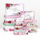 Набор коробок прямоугольных 10 в 1 «Цветочный», 30×19×11 - 12×6.5×4 см - Фото 2